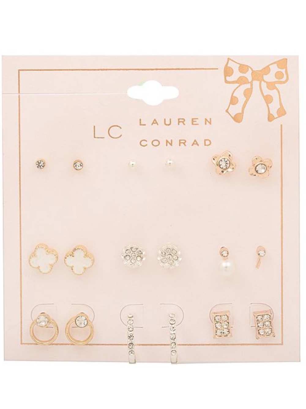 New! 9-pair Lauren Conrad stud and hoop earring set!!!